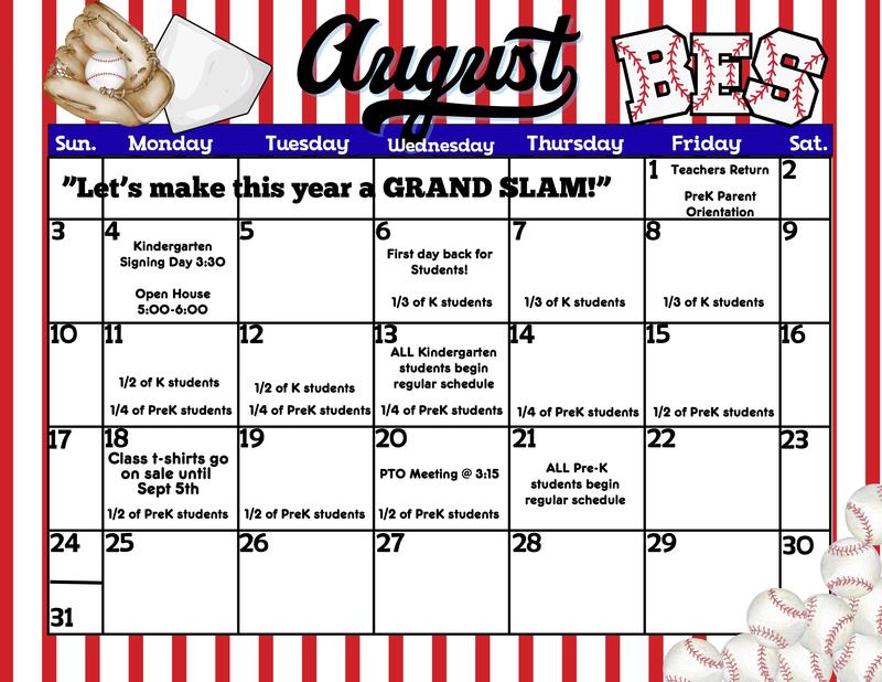 August Calendar