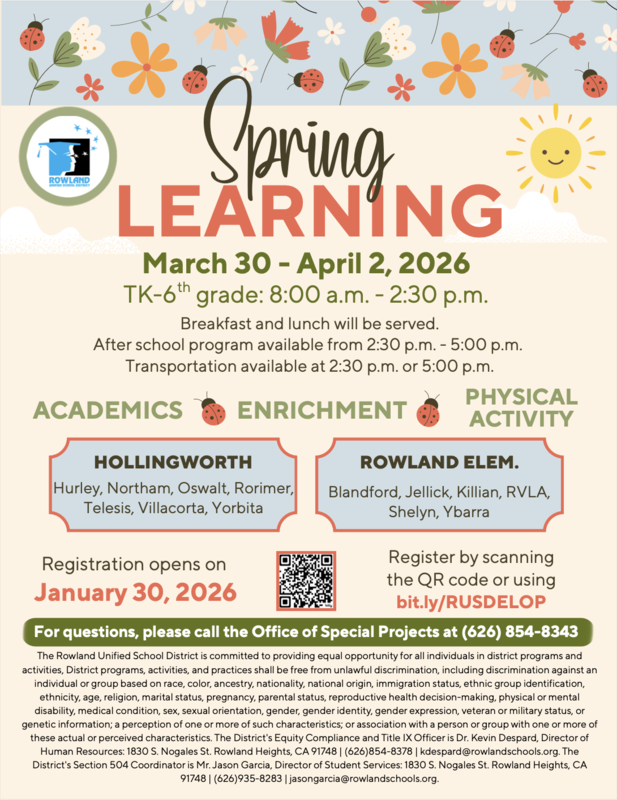 Spring Learning 2026 Registration Reminder Featured Photo