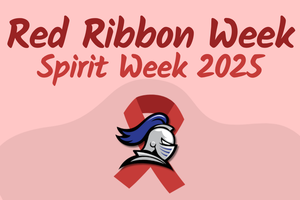 top "Red Ribbon Week" under "Spirit Week" red ribbon and logo below