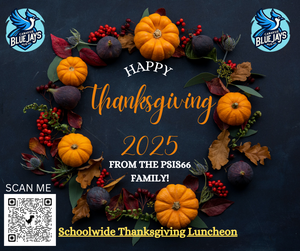Thanksgiving Luncheon Flyer with QR Code and Link to Form