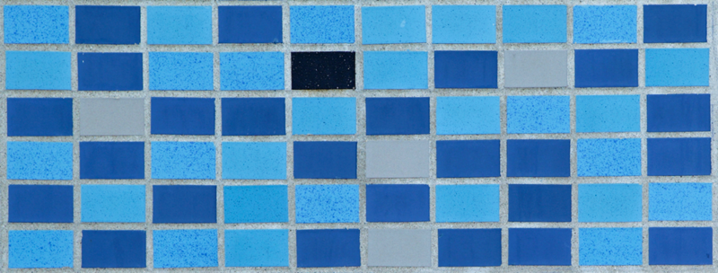 NEST+m blue mosaic tile.