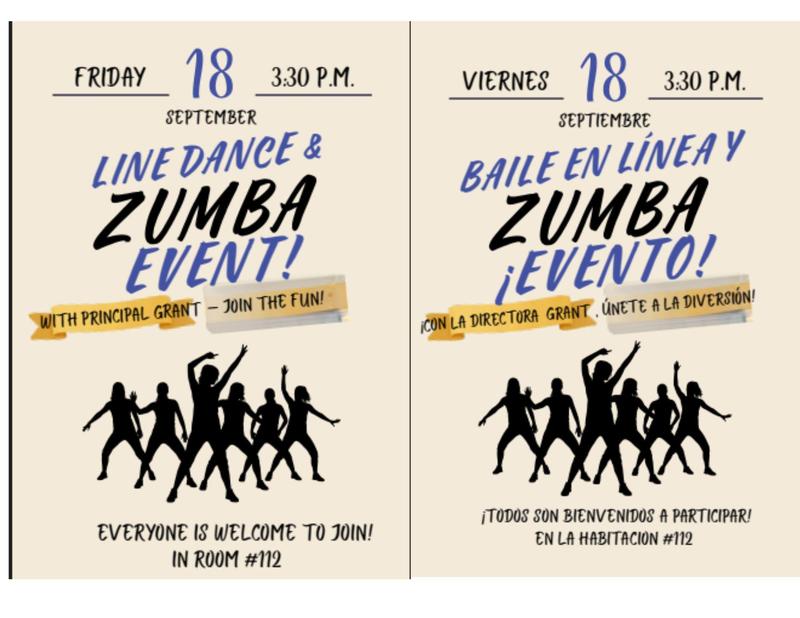 Line Dance & Zumba Event / Baile en linea y Zumba Evento Featured Photo