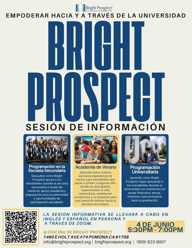Bright Prospect Information Session - Spanish Flyer
