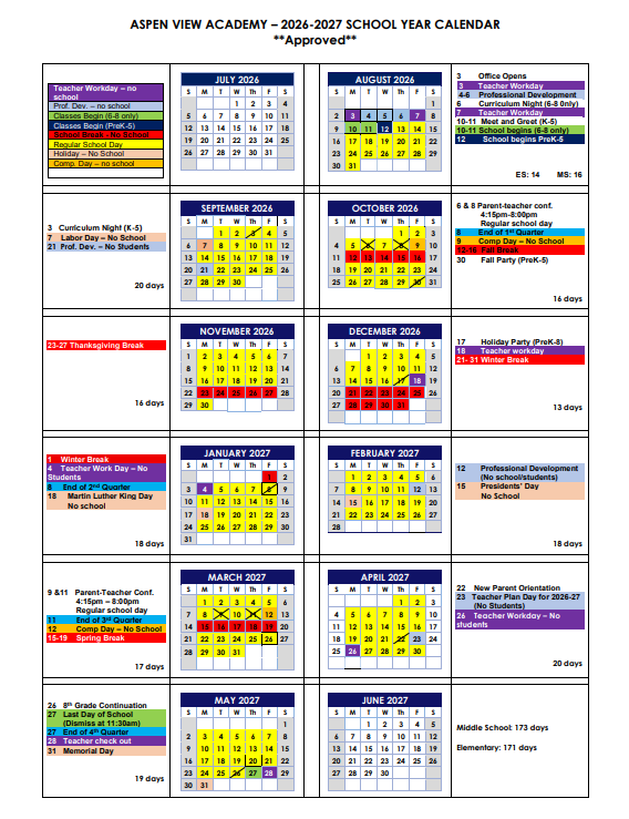 26-27 Calendar