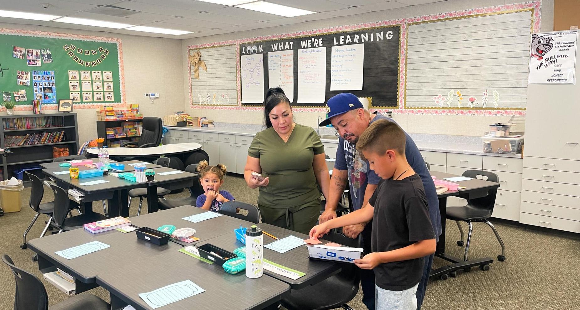 Families at back to school night!