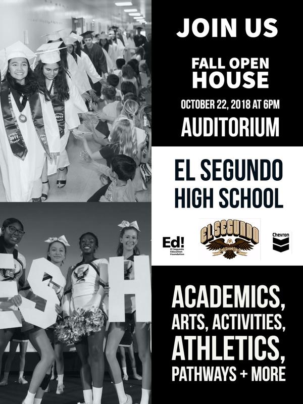 Middle School Families Invited to El Segundo High School’s Open House October 22 Featured Photo