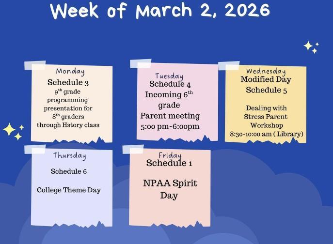 Agenda for this week