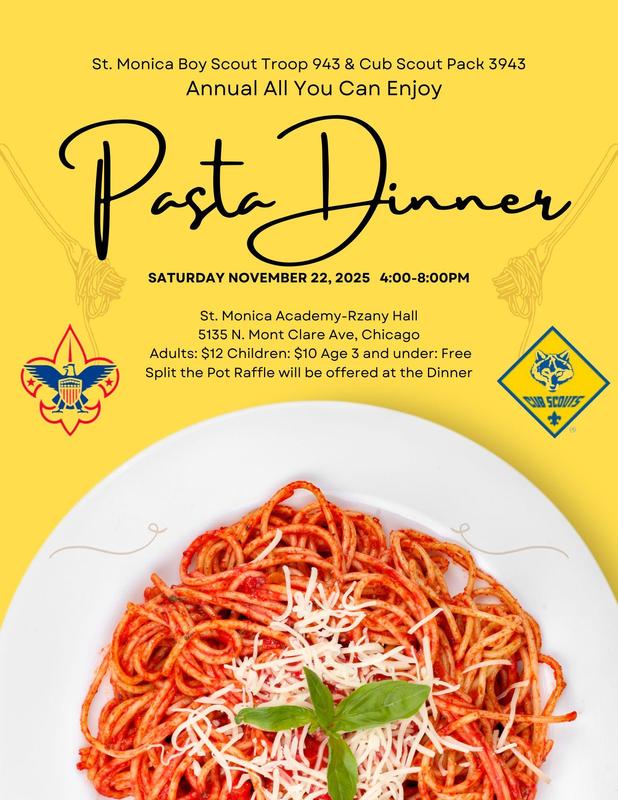 Boy Scouts Pasta Dinner Flyer
