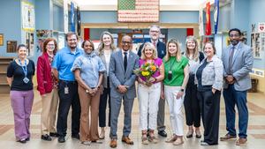 celebrating wright as support employee of the year