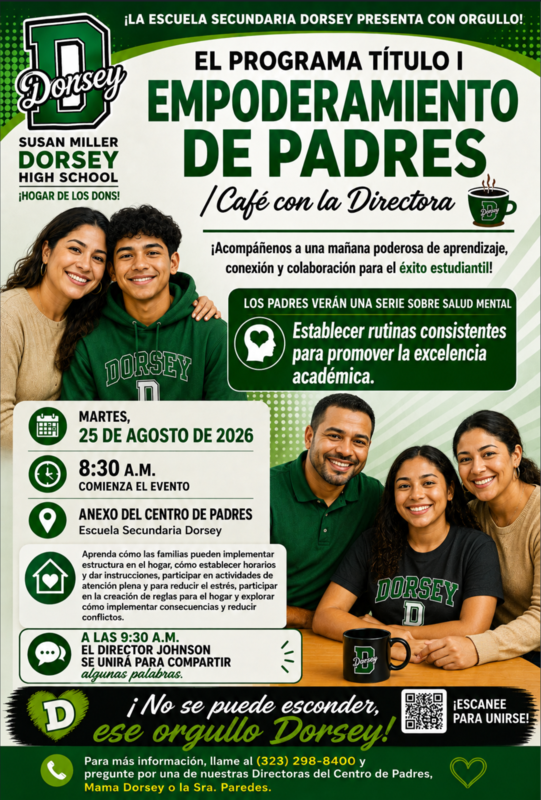 Parent Empowerment Meeting Flyer COffee with the Principal Flyer - Spanish