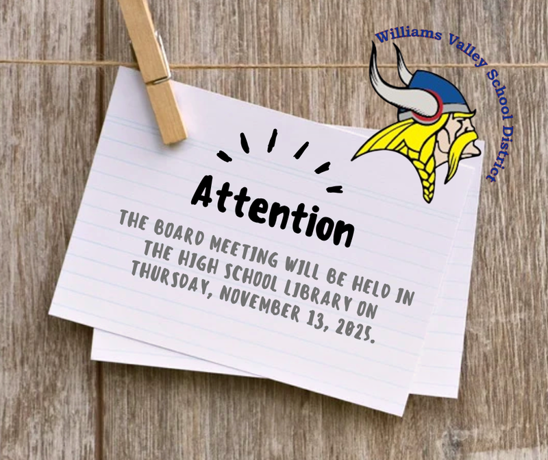 November 13 school board room change