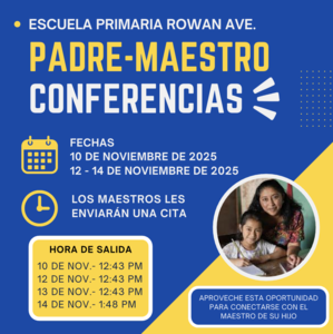 Parent-Teacher Conferences flyer in Spanish