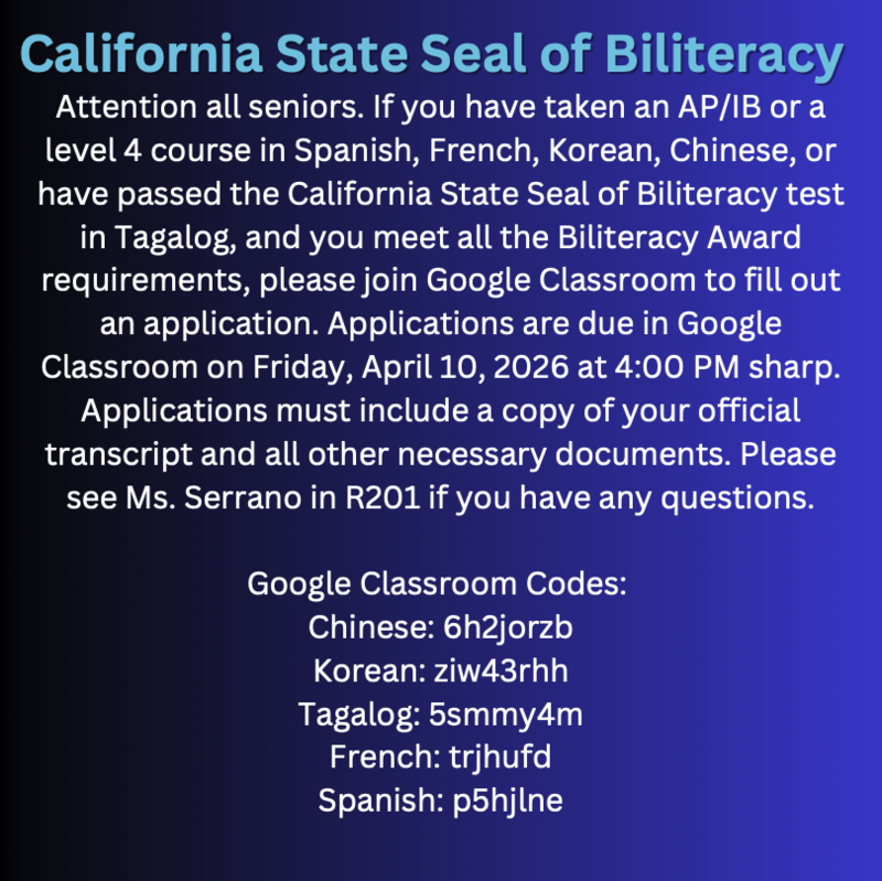 California State Seal of Biliteracy