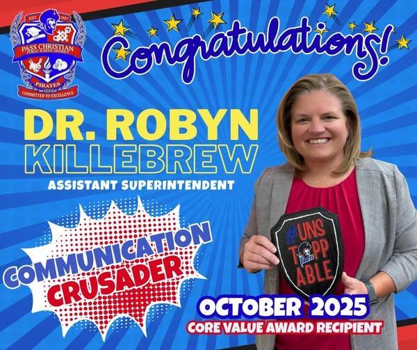 Congratulations to Dr. Robyn Killebrew, our Administrative Hero of the Month!