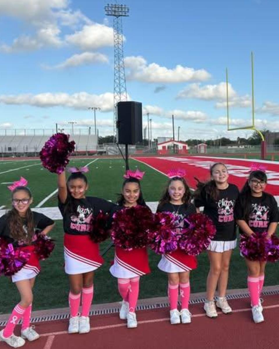Cheerleaders at the varsity game
