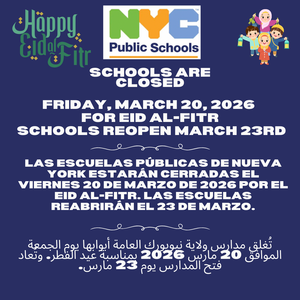 school closed March 20th notice in multiple languages