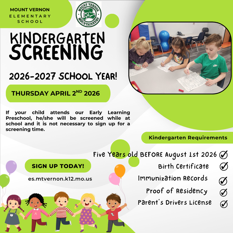 Kindergarten Screening 2026
