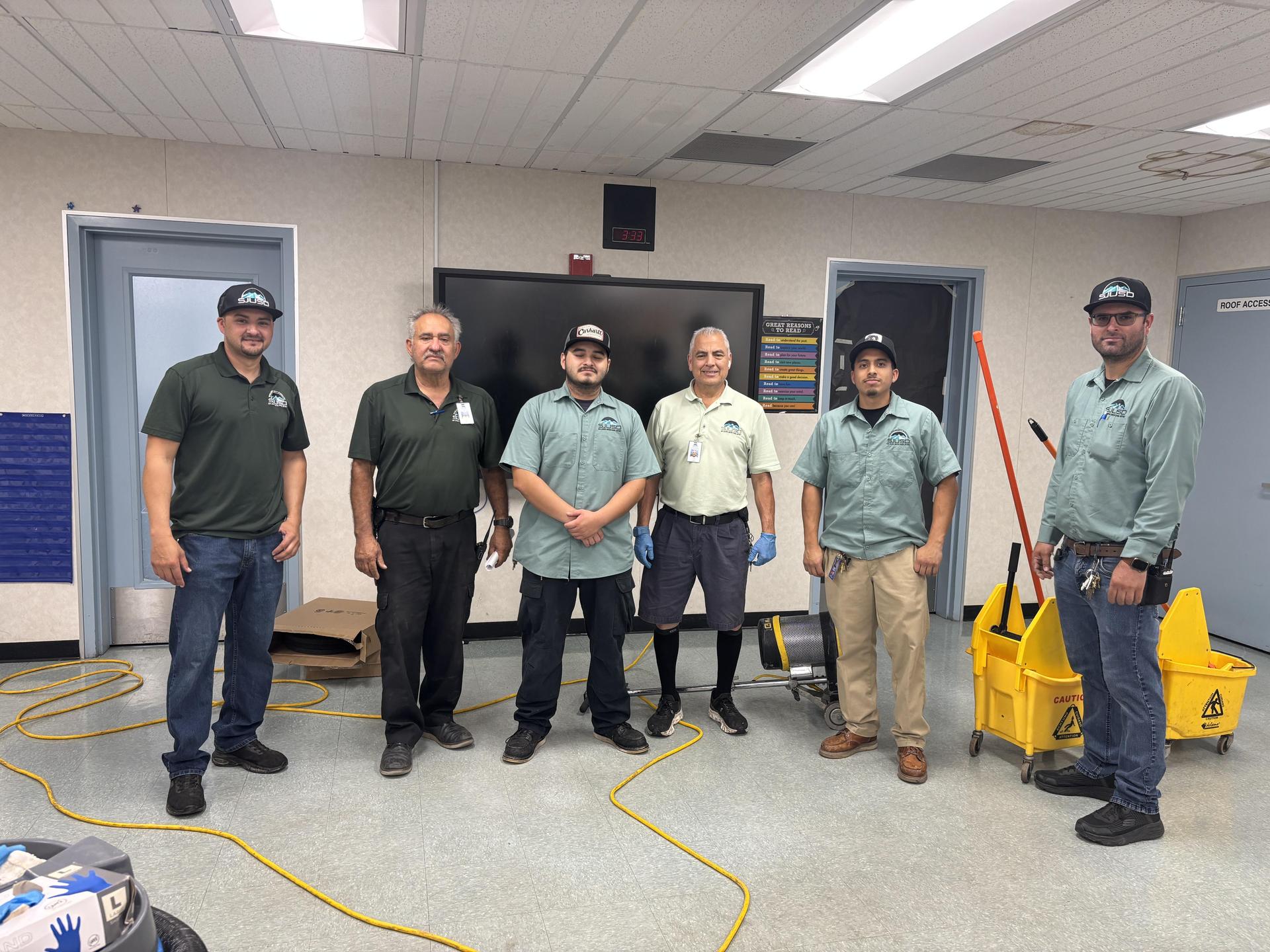 Night custodian team