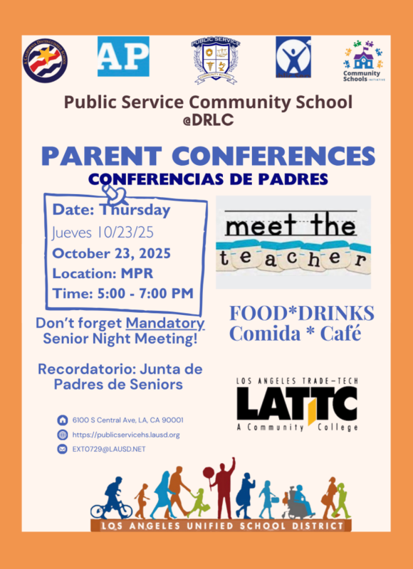 Parent Conferences on 10/23/25 from 5 to 7 p.m.