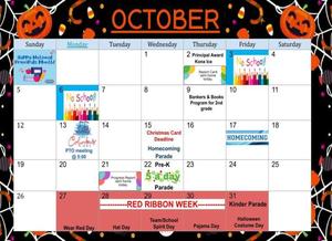 monthly message calendar