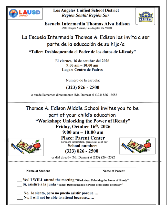 “Workshop: Unlocking the Power of iReady/Taller: Desbloqueando el Poder de los datos de i-Ready”- 10-16-2026 Featured Photo