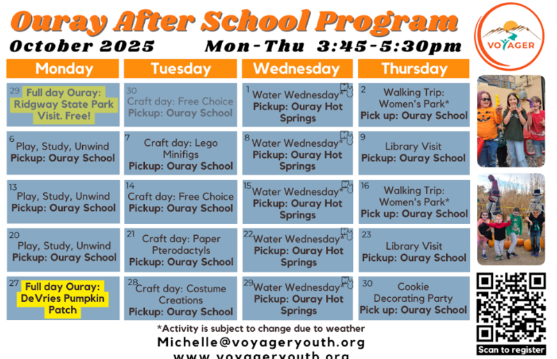 October Voyager Sched