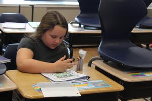 Girl studying