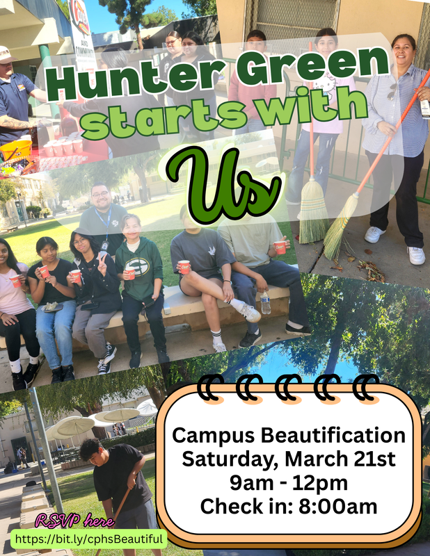 Campus Beautification Event Saturday March 21