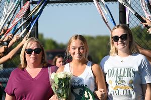 Tennis players honored on Senior Night