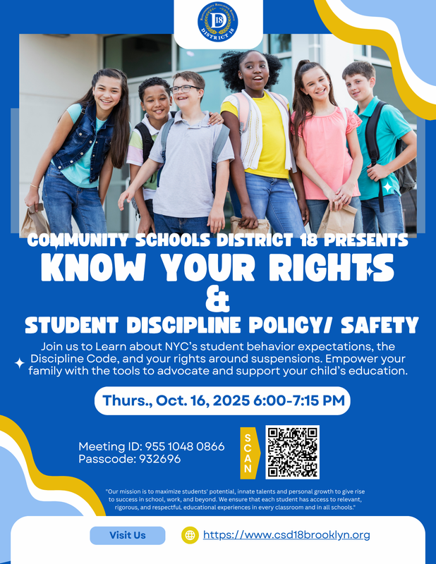 Know Your Rights & Student Discipline Policy/ Safety