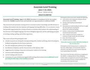 Orton-Gillingham Associate Level Training - June 1-12, 2026 - page 2