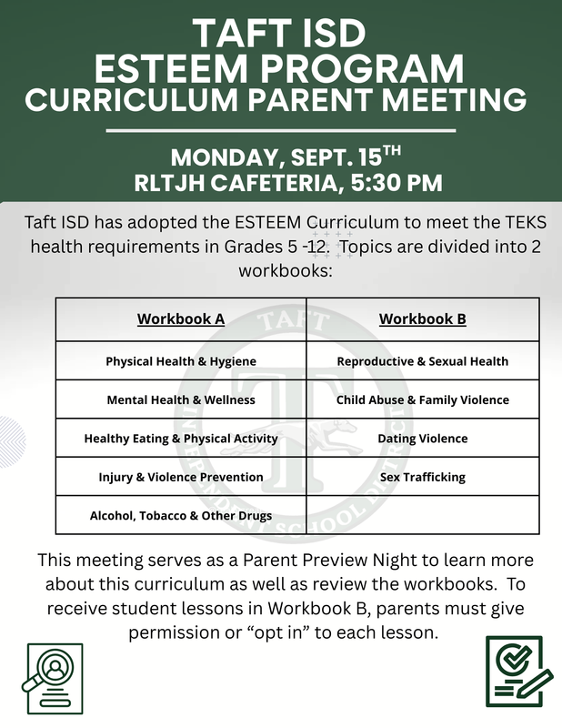ESTEEM Curriculum Parent Preview Meeting