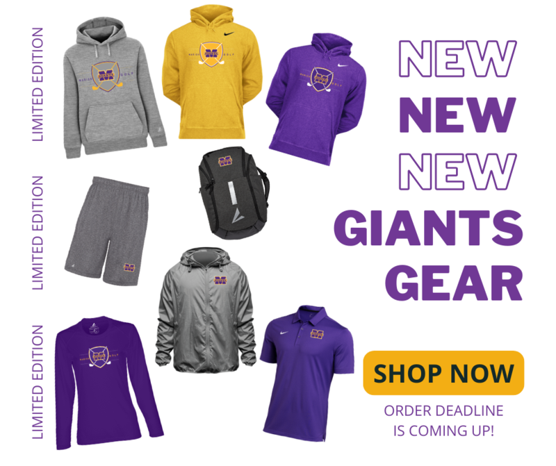promo graphic - MHS girls golf spirit wear 2025