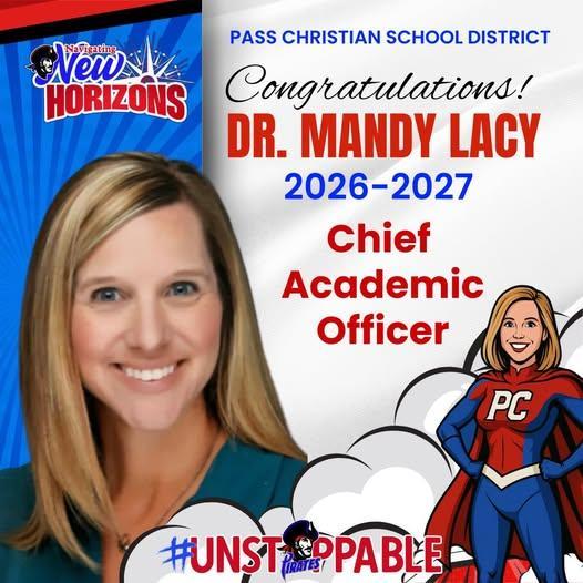 Congratulations are in order for Dr. Mandy Lacy! At tonight’s Board Meeting she was named Chief Academic Officer for the 2026-2027 School year!
