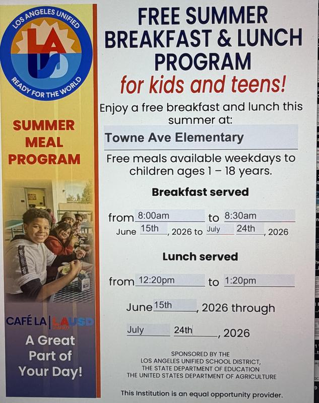 Summer meal program