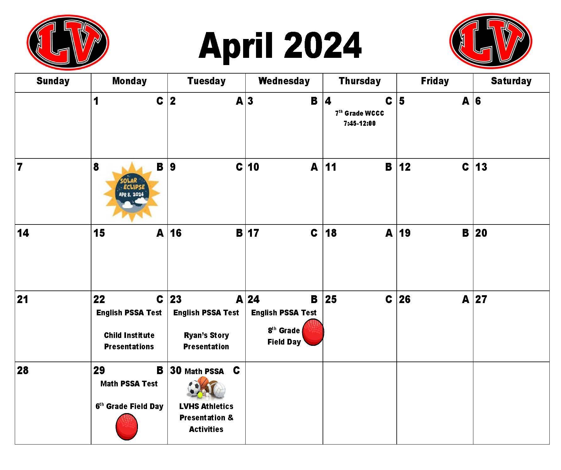 Calendar – Ligonier Valley Middle School – Ligonier Valley School District