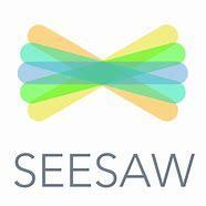 Seesaw logo with colorful overlapping shapes.