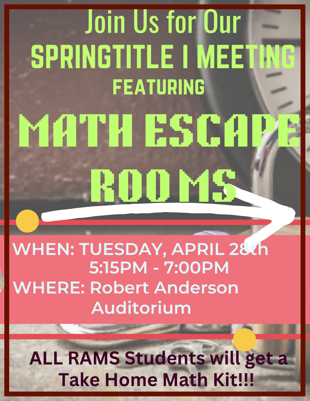 Math Escape Room flyer
