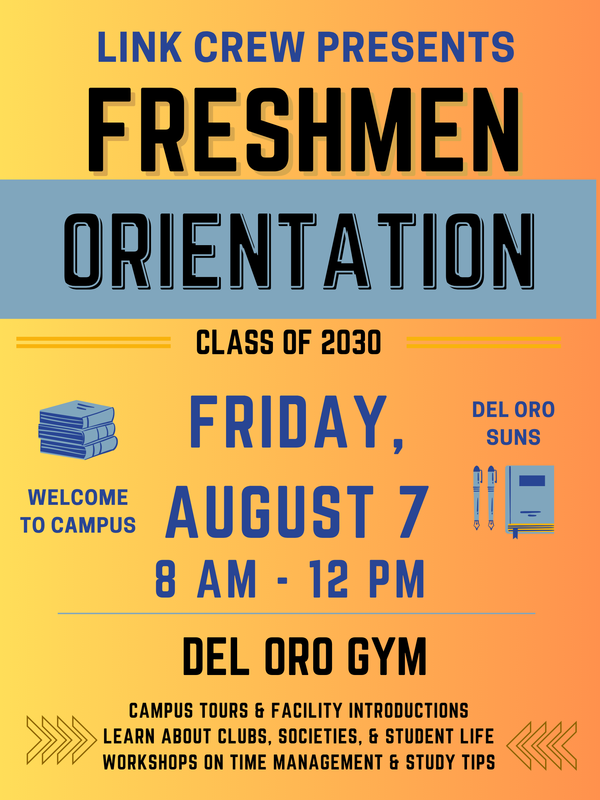 Freshmen Orientation flyer