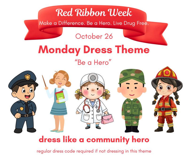 Red Ribbon Week - Monday Dress Theme - 10-26-26