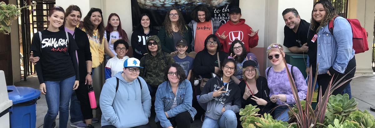 A group of Sequoia students pose in their spirit wear