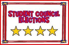 elections in red lettering with stars in yellow
