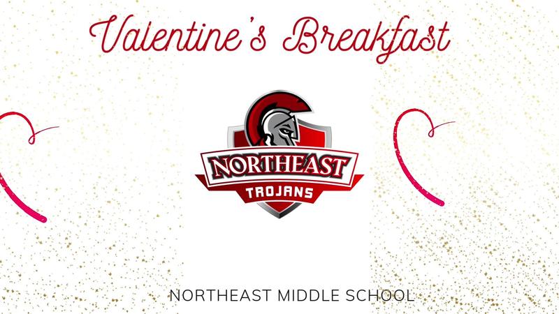 Northeast Middle School Valentine's Breakfast Graphic