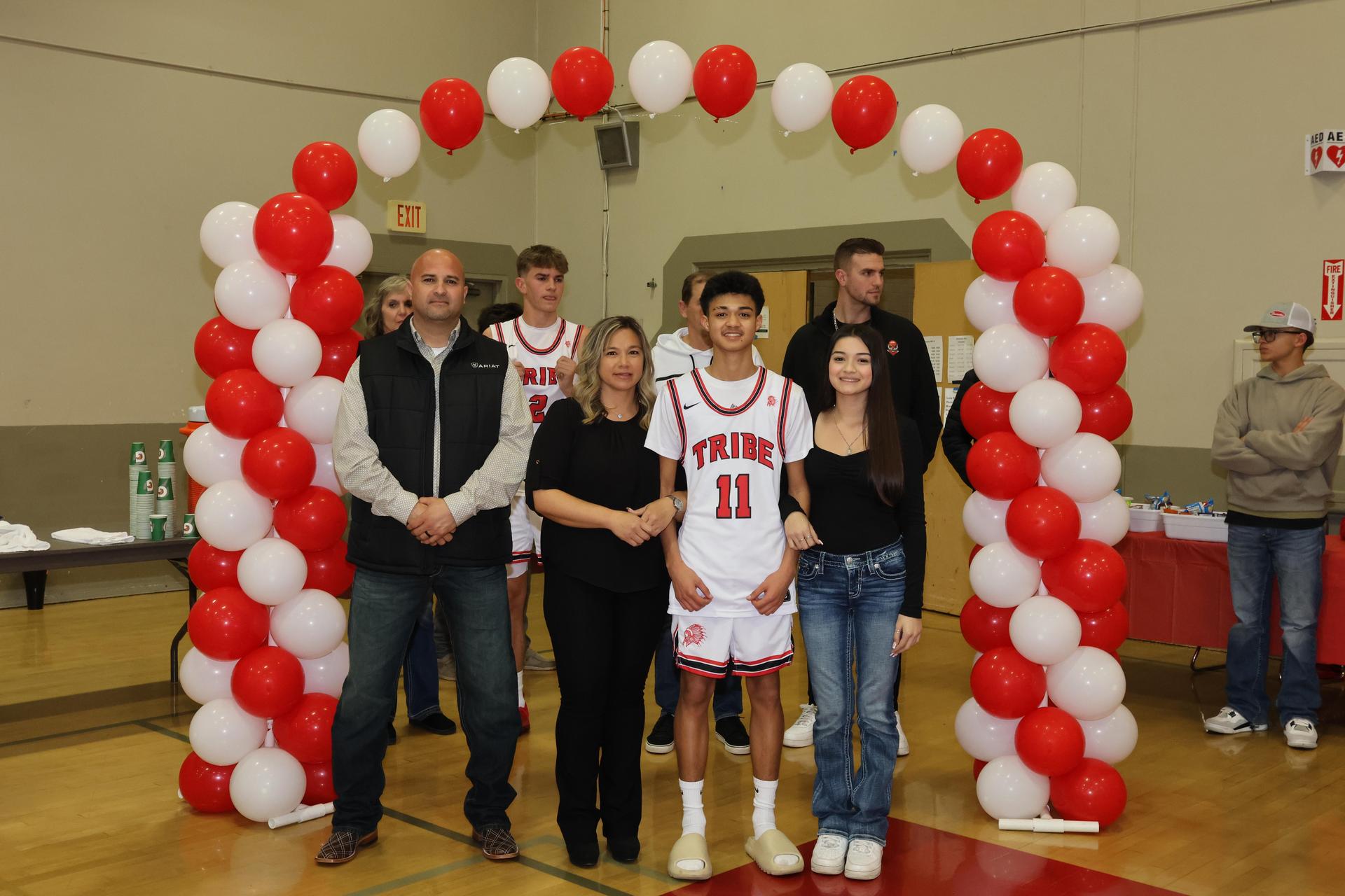 seniors posing with their escorts