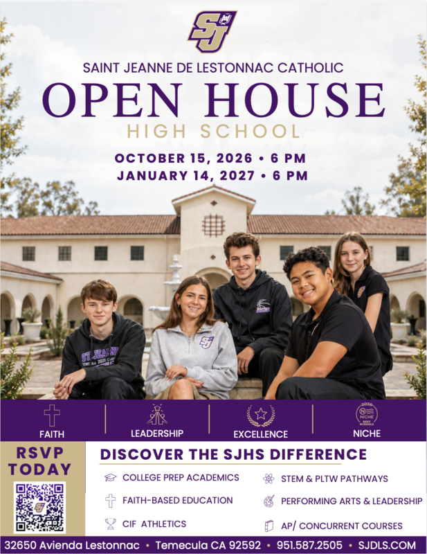 HS Open House Oct. 15th and Jan. 14, 2027