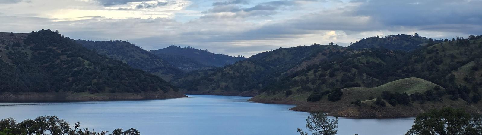 Lake surrounded by hills
