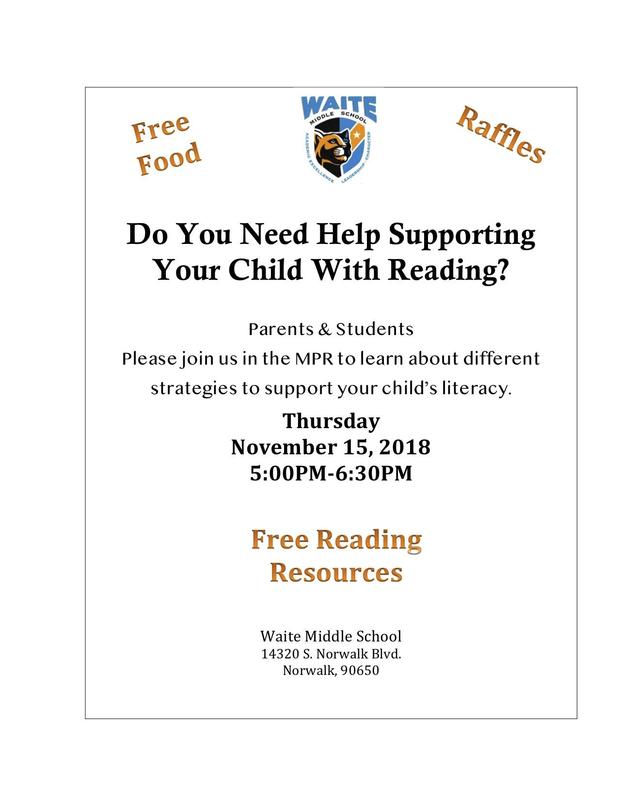 Project Read Parent Night (Click Here) Featured Photo