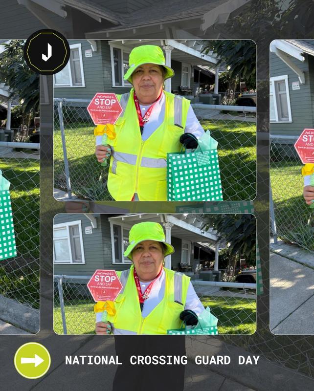 10 crossing guards received a keepsake stop sign and a gift bag with crossing guard essentials as a small token of our big appreciation.