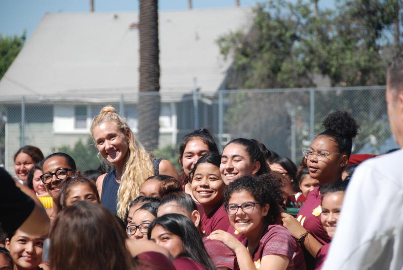 Kerri Walsh Jennings and the Good Tidings Foundation bring the beach to BCLHS Featured Photo
