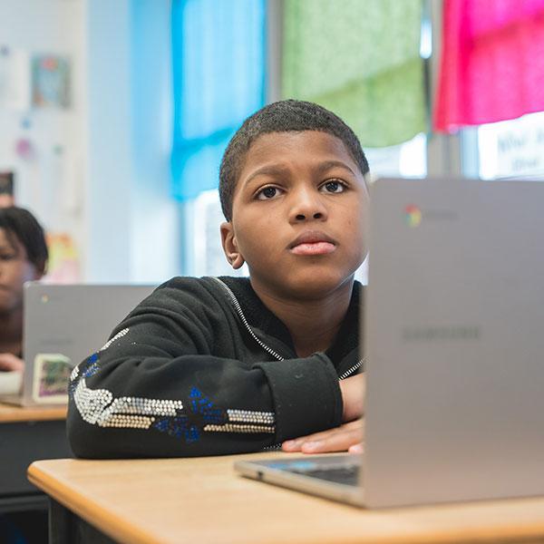 student paying attention